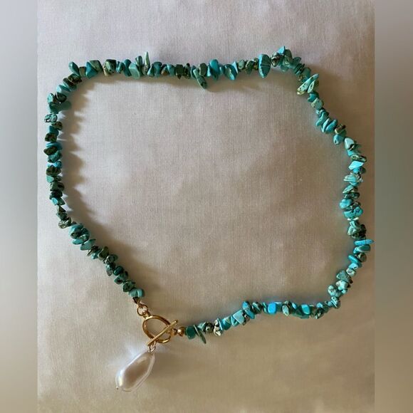 Bohemian pearl necklace M37 - Picture 2 of 3